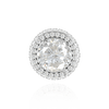 Four Prong Round Halo Settings With Peg in 14K Gold (1.50 mm - 9.25 mm)