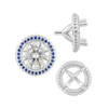 Four Prong Round Halo Settings With Peg in Sterling Silver (1.50 mm - 9.25 mm)