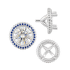 Four Prong Round Halo Settings With Peg in Sterling Silver (1.50 mm - 9.25 mm)