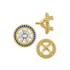 Four Prong Round Halo Settings With Peg in 14K Gold (3.50 mm - 9.25 mm)