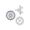 Four Prong Round Halo Settings With Peg in Sterling Silver (1.50 mm - 9.25 mm)