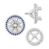 Four Prong Round Halo Settings With Peg in Sterling Silver (1.50 mm - 9.25 mm)