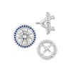 Four Prong Round Halo Settings With Peg in Sterling Silver (1.50 mm - 9.25 mm)