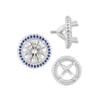 Four Prong Round Halo Settings With Peg in Sterling Silver (1.50 mm - 9.25 mm)