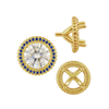 Four Prong Round Halo Settings With Peg in 14K Gold (3.50 mm - 9.25 mm)