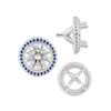 Four Prong Round Halo Settings With Peg in Sterling Silver (1.50 mm - 9.25 mm)