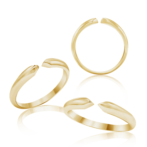 Medium Weight Four Prong Notch Half Round Shank