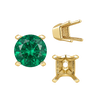 Four Prong Round V-Side Settings in 14K Gold (4.00 mm - 9.25 mm)