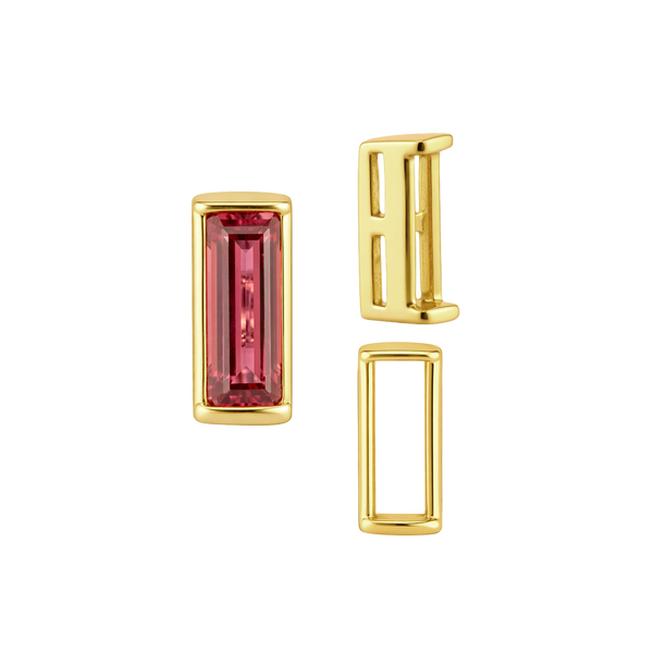 Straight Baguette Settings With Airline in 14K Gold (1.75 x 1.50 mm - 8.00 x 3.75 mm)