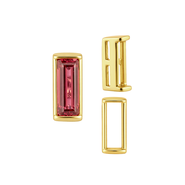Straight Baguette Settings With Airline in 14K Gold (1.75 x 1.50 mm - 8.00 x 3.75 mm)