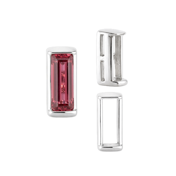 Straight Baguette Settings With Airline in 14K Gold (1.75 x 1.50 mm - 8.75 x 3.75 mm)