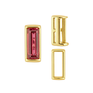 Straight Baguette Settings With Airline in 14K Gold (1.75 x 1.50 mm - 8.00 x 3.75 mm)
