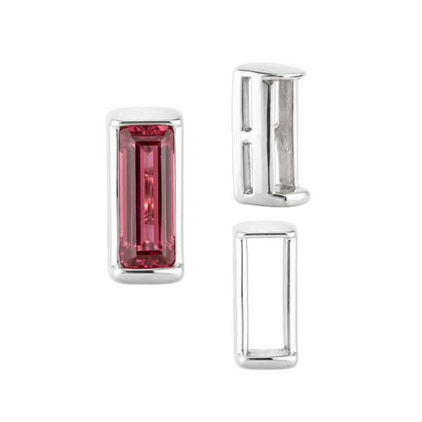 Straight Baguette Settings With Airline in 14K Gold (1.75 x 1.50 mm - 8.75 x 3.75 mm)