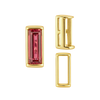 Straight Baguette Settings With Airline in 14K Gold (1.75 x 1.50 mm - 8.00 x 3.75 mm)
