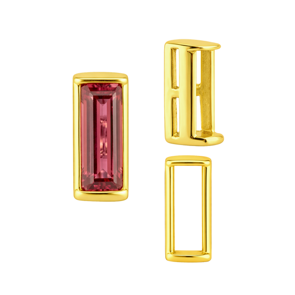 Straight Baguette Settings With Airline in 14K Gold (1.75 x 1.50 mm - 8.75 x 3.75 mm)