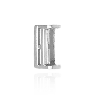 Straight Baguette Settings With Airline in Sterling Silver (1.75 x 1.50 mm - 8.75 x 3.75 mm)