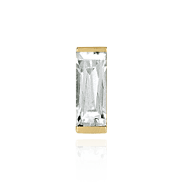 Straight Baguette Settings With Airline in 14K Gold (1.75 x 1.50 mm - 8.75 x 3.75 mm)