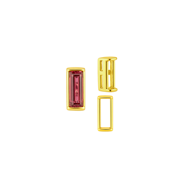 Straight Baguette Settings With Airline in 14K Gold (1.75 x 1.50 mm - 8.75 x 3.75 mm)