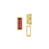 Straight Baguette Settings With Airline in 14K Gold (1.75 x 1.50 mm - 8.00 x 3.75 mm)