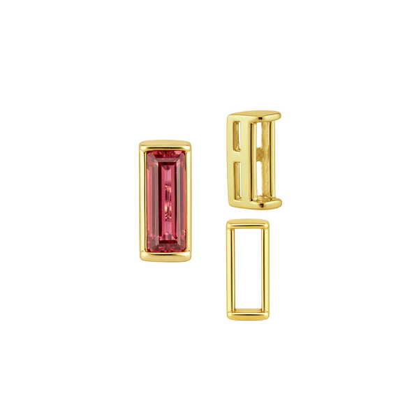 Straight Baguette Settings With Airline in 14K Gold (1.75 x 1.50 mm - 8.00 x 3.75 mm)