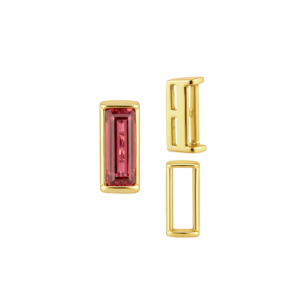 Straight Baguette Settings With Airline in 14K Gold (1.75 x 1.50 mm - 8.00 x 3.75 mm)