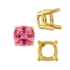 Four Prong Cushion Heavy Basket Settings in 14K Gold (4.00 x 4.00 mm - 10.00 x 10.00 mm)