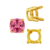 Four Prong Cushion Heavy Basket Settings in 14K Gold (4.00 x 4.00 mm - 10.00 x 10.00 mm)