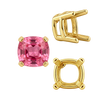 Four Prong Cushion Heavy Basket Settings in 14K Gold (4.00 x 4.00 mm - 10.00 x 10.00 mm)