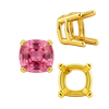 Four Prong Cushion Heavy Basket Settings in 14K Gold (4.00 x 4.00 mm - 10.00 x 10.00 mm)