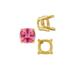 Four Prong Cushion Heavy Basket Settings in 14K Gold (4.00 x 4.00 mm - 10.00 x 10.00 mm)