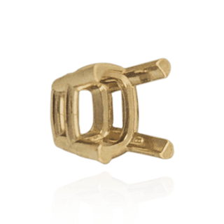 Four Prong Cushion Heavy Basket Settings in 14K Gold (4.00 x 4.00 mm - 10.00 x 10.00 mm)