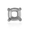 Four Prong Cushion Heavy Basket Settings in Sterling Silver (4.00 x 4.00 mm - 10.00 x 10.00 mm)