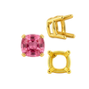 Four Prong Cushion Heavy Basket Settings in 14K Gold (4.00 x 4.00 mm - 10.00 x 10.00 mm)