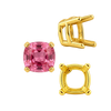 Four Prong Cushion Heavy Basket Settings in 14K Gold (4.00 x 4.00 mm - 10.00 x 10.00 mm)