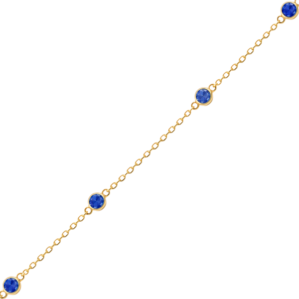 Bulk / Spooled Diamond by the Yard Cable Chain in 14K Yellow Gold (Diamond Bezel: Every 1.5")