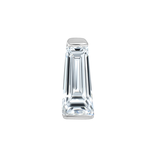 Tapered Baguette Settings With Airline in Sterling Silver (2.00 x 1.75 mm - 8.25 x 3.75 mm)