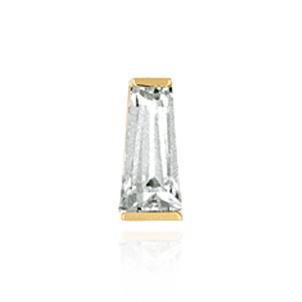Tapered Baguette Settings With Airline in Sterling Silver (2.00 x 1.75 mm - 8.25 x 3.75 mm)