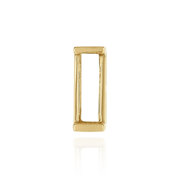 Straight Baguette Single Base Settings in Sterling Silver (1.75 x 1.00 mm - 8.75 x 3.75 mm)