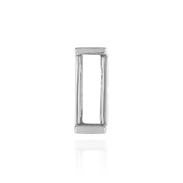 Straight Baguette Single Base Settings in Sterling Silver (1.75 x 1.00 mm - 8.75 x 3.75 mm)