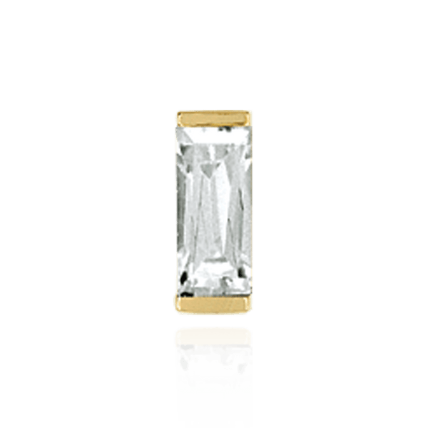 Straight Baguette Single Base Settings in 14K Gold (1.75 x 1.00 mm - 8.75 x 3.75 mm)