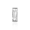 Straight Baguette Single Base Settings in Sterling Silver (1.75 x 1.00 mm - 8.75 x 3.75 mm)