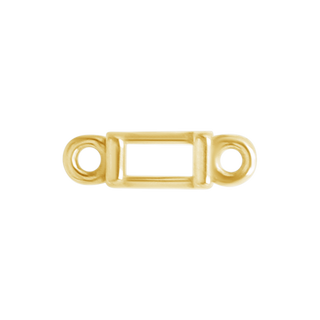 Baguette Bezel with Rings in 14K Gold (3.00 x 1.50 mm - 4.00 x 2.00 mm)