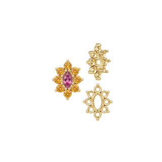 8 Stone Marquise Shape Cluster Tops (4.00 x 1.75 mm - 8.00 x 4.00 mm)