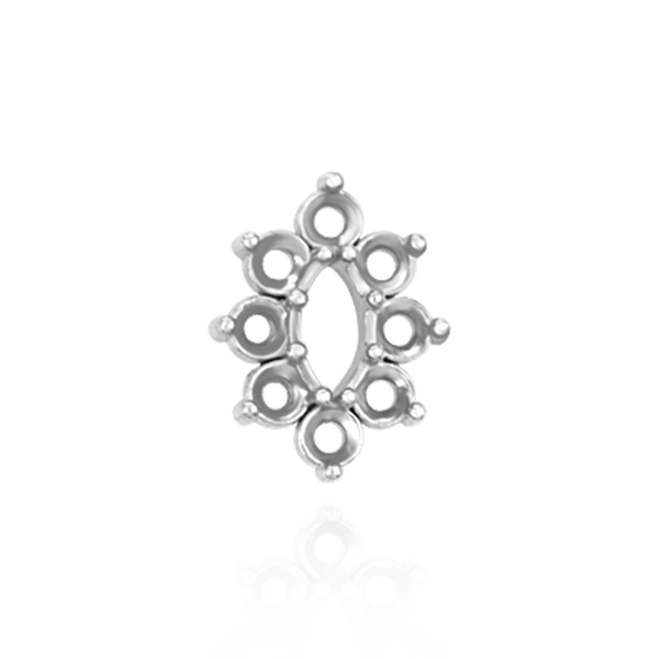 8 Stone Marquise Shape Cluster Tops (4.00 x 1.75 mm - 8.00 x 4.00 mm)