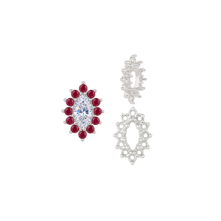 12 Stone Marquise Shape Cluster Settings (4 x 2 mm - 10 x 5 mm)