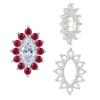12 Stone Marquise Shape Cluster Settings (4 x 2 mm - 10 x 5 mm)