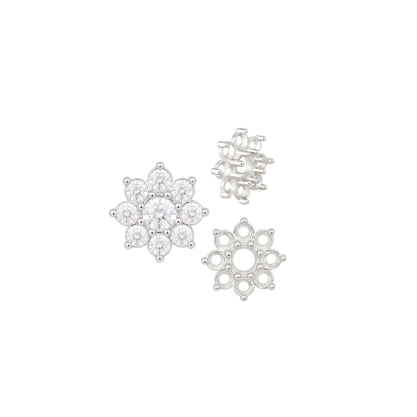8 Stone Round Cluster Tops (3.00 mm - 6.50 mm)
