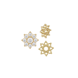 8 Stone Round Cluster Tops (3.00 mm - 6.50 mm)