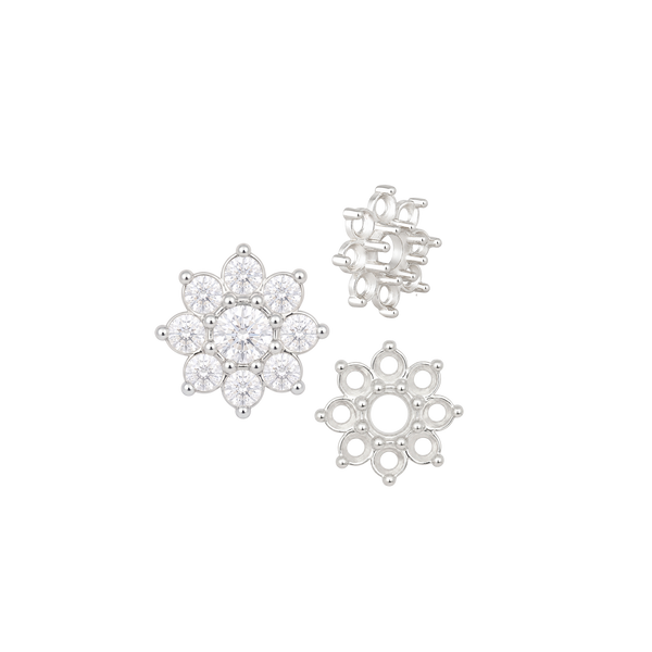 8 Stone Round Cluster Tops (3.00 mm - 6.50 mm)