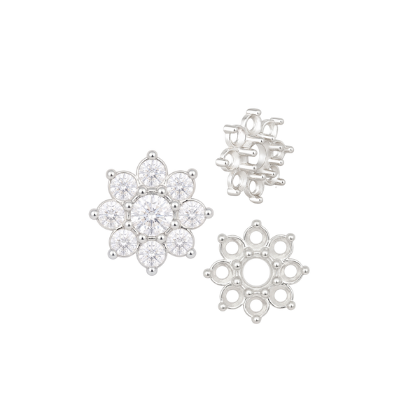 8 Stone Round Cluster Tops (3.00 mm - 6.50 mm)